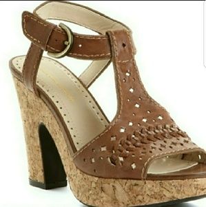 Adrienne Vittadini Yanni Cork Sandals Size 8.5 New
